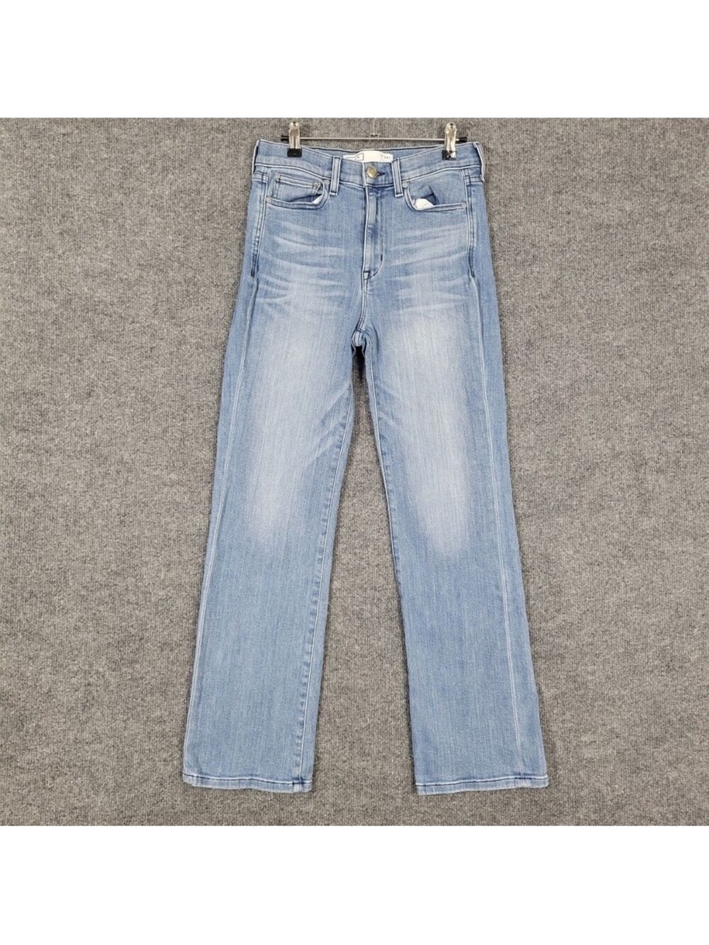 AYR The Pop Mid Rise Medium Wash Cropped Stretch Denim Blue Jeans SIZE 28